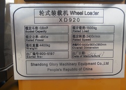 Продажа китайского фронтального погрузчика XD, XD920F в Казахстане за 000 $. Фотография 36 Купить фронтальный погрузчик в Алматы, Астане, Караганде - XD, модель XD920F, Китай, цена DDP: 000 $. Фото 36